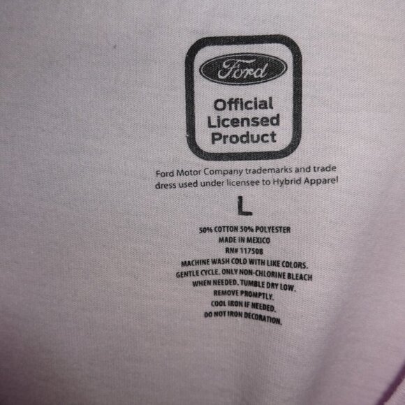 Mustang , Ford labeled, T Shirt , pink women's size L, good condition - Picture 4 of 4